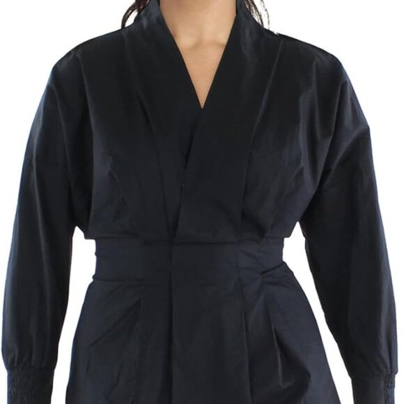 CITY CHIC Sophisticated Shirt with Long Sleeves in Black Size 16W Brand New - Picture 4 of 8